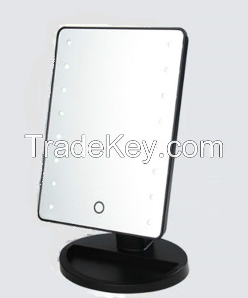 New design for 2015, led lighted makeup mirrors controlled by touch sensor