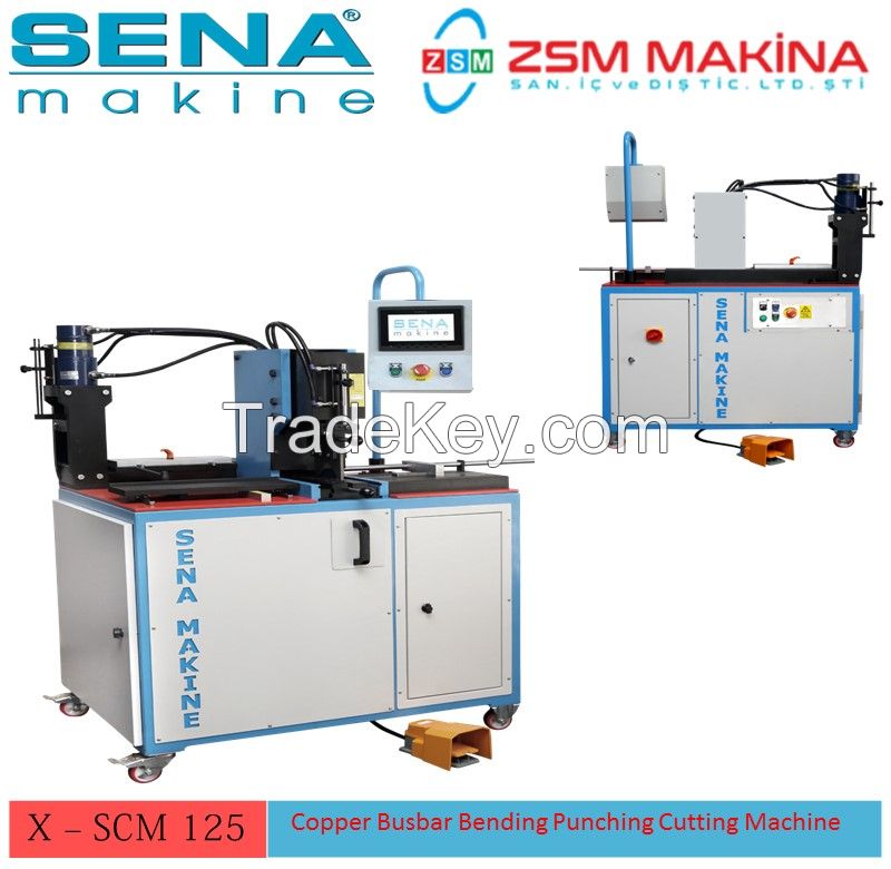 Copper Busbar bending punching cutting Machine X -SCM 125