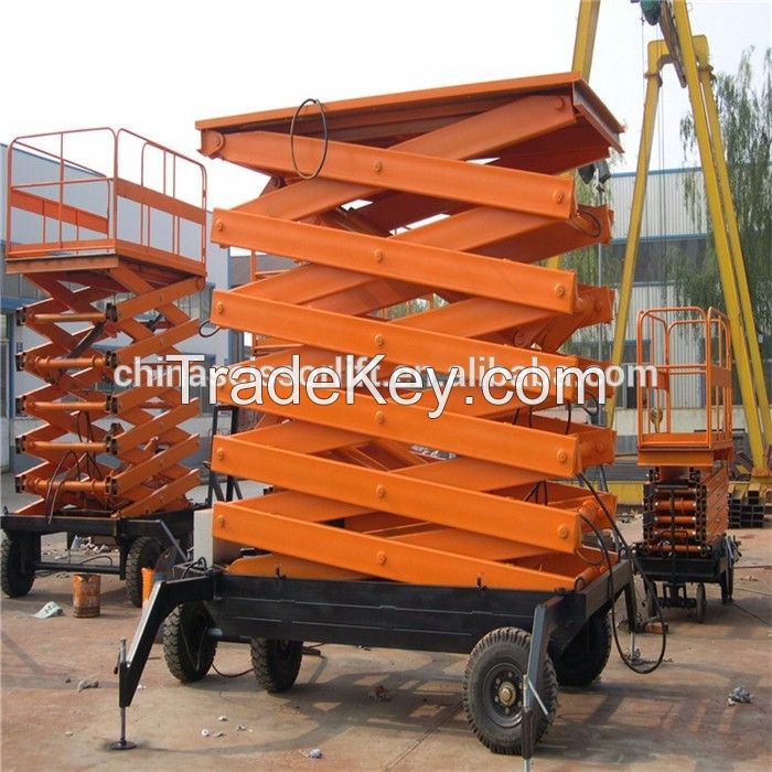 Mobile hydraulic scissor aerial work lifter platform