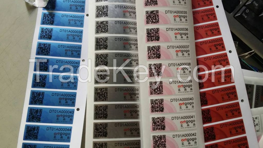 High Quality Color Label QR Code Stickers