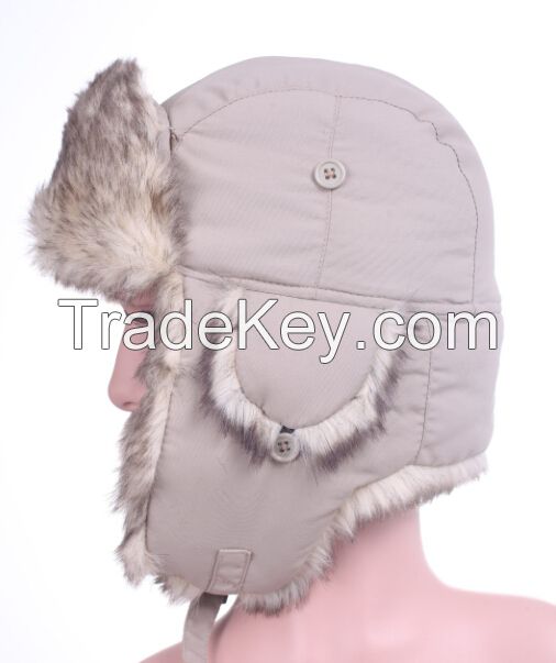 Real Fur Trapper Hat with Waterproof Function