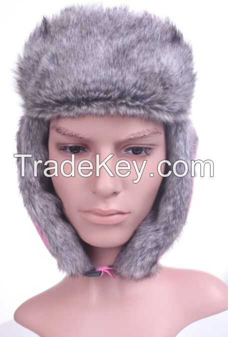 Real Fur Trapper Hat with Waterproof Function