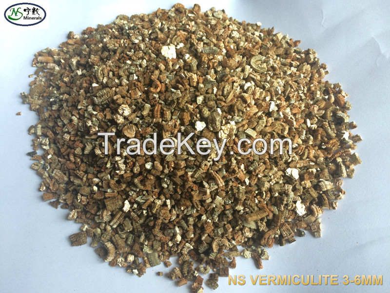 Raw/Expanded Vermiculite lightweight for horticulture, grow medium, packing filler materials fireproof etc.