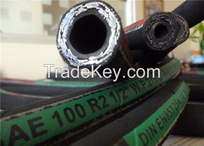 wire braid hydraulic hose  SAE 100 R2 AT/DIN EN 853 2SN