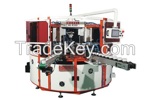 3 color rotary table automatic uv screen printing machine