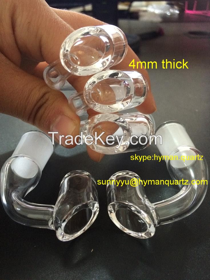 4mm thick quartz club banger nail domeless, super thick quartz nail, also sell colored quartz honey bucket nail with carb cap