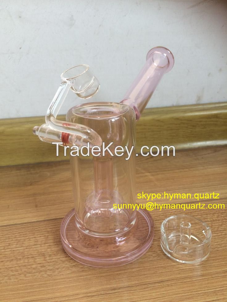 Hot factory sale Quartz Glass Mini Bubbler with Cap and Quartz Swing, Also Sell Quartz Enail and Banger Nail