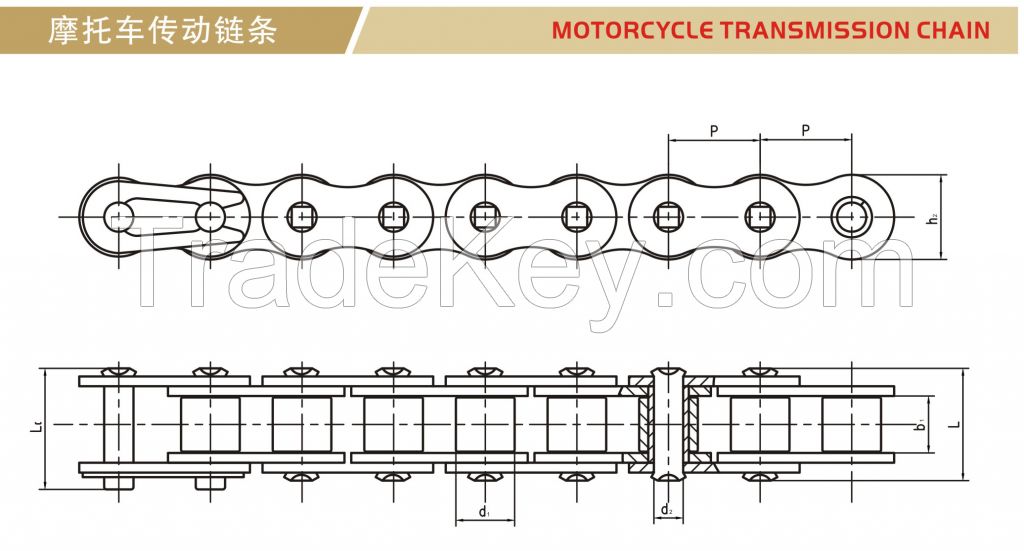 415/420/428/520/525/530/630 Motorcycle Chain