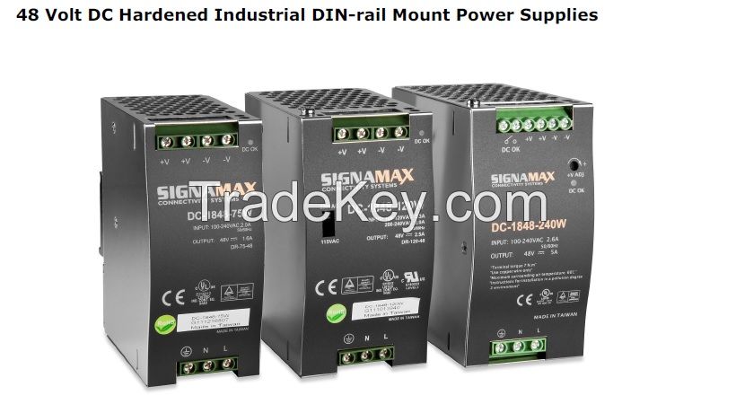 48 Volt DC Industrial DIN-rail Mount Power Supplies