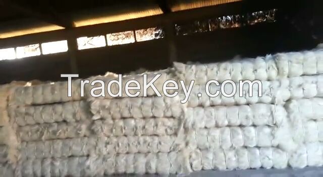 100% Raw Natural Sisal Fiber- white and brushed