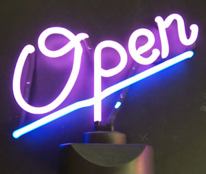 Open Neon Sign