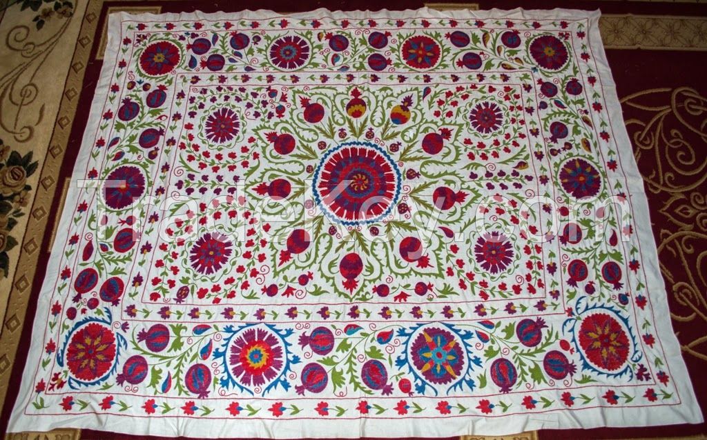 Embroideried Uzbek suzani 