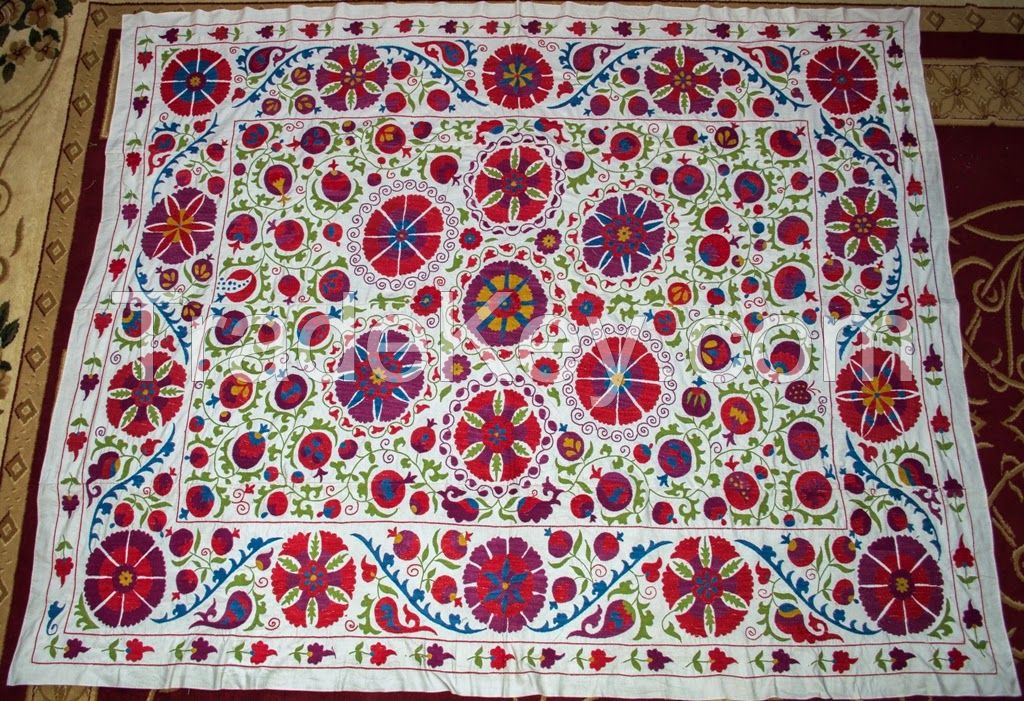 Embroideried Uzbek suzani 