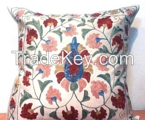 Embroideried Uzbek suzani cushion covers