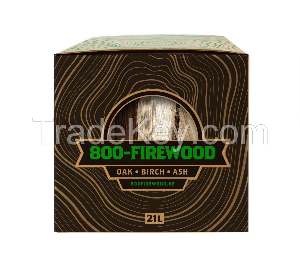 Birch Firewood 21L Box available now in Dubai , UAE 800FIREWOOD