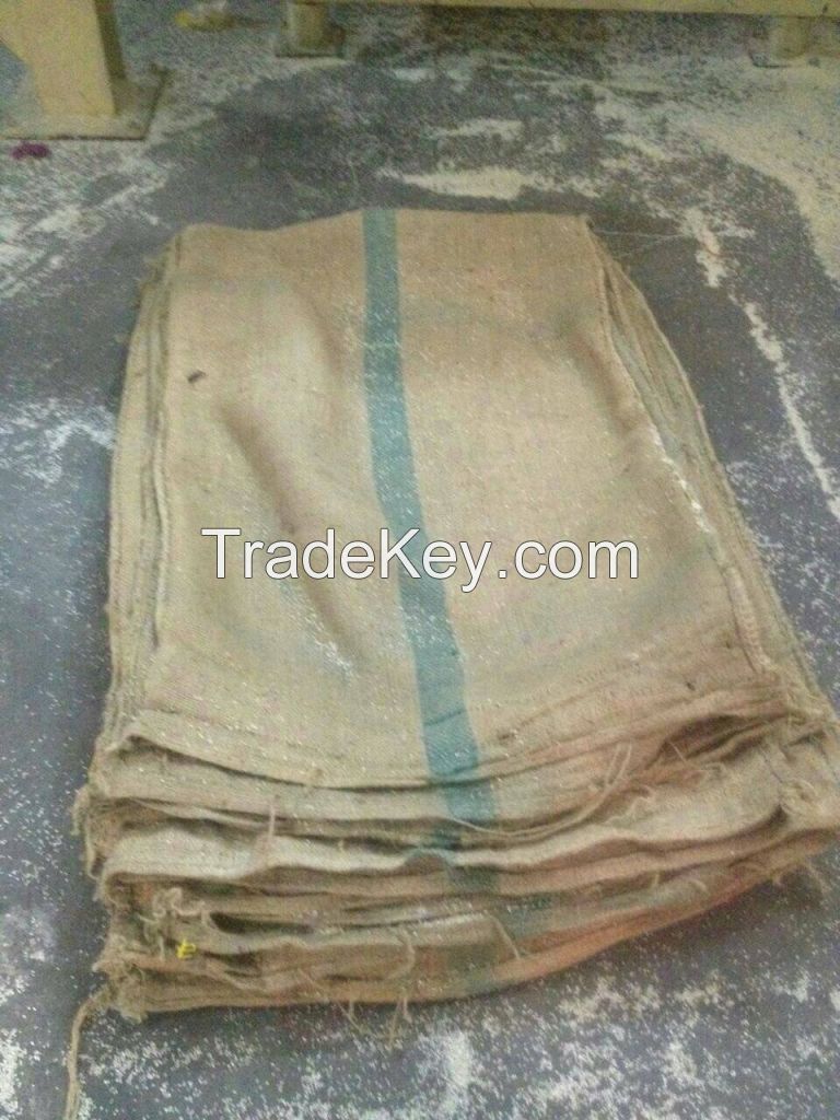 Used jute sacks