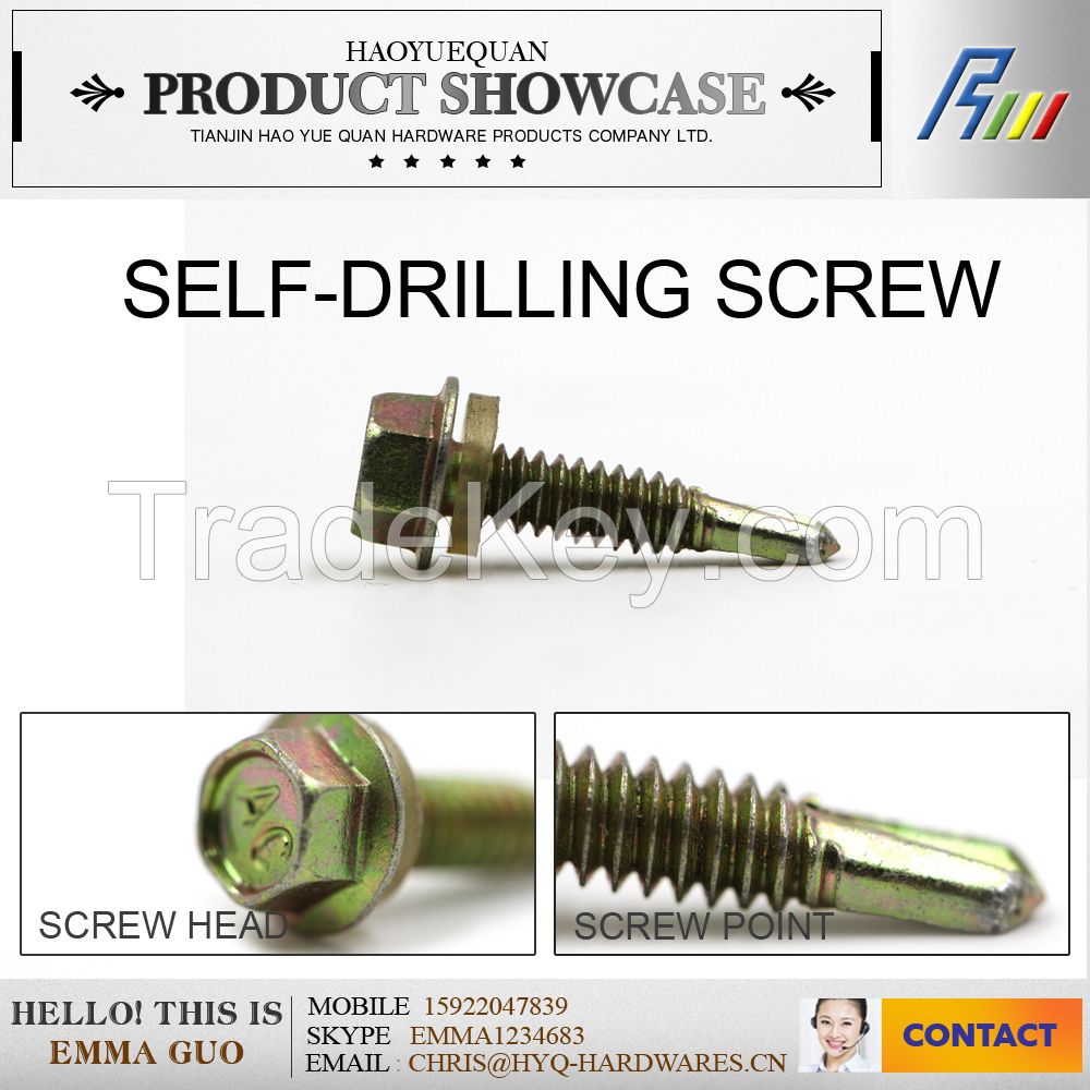 low price c1022 hex washer self drilling screw from china manufacturer