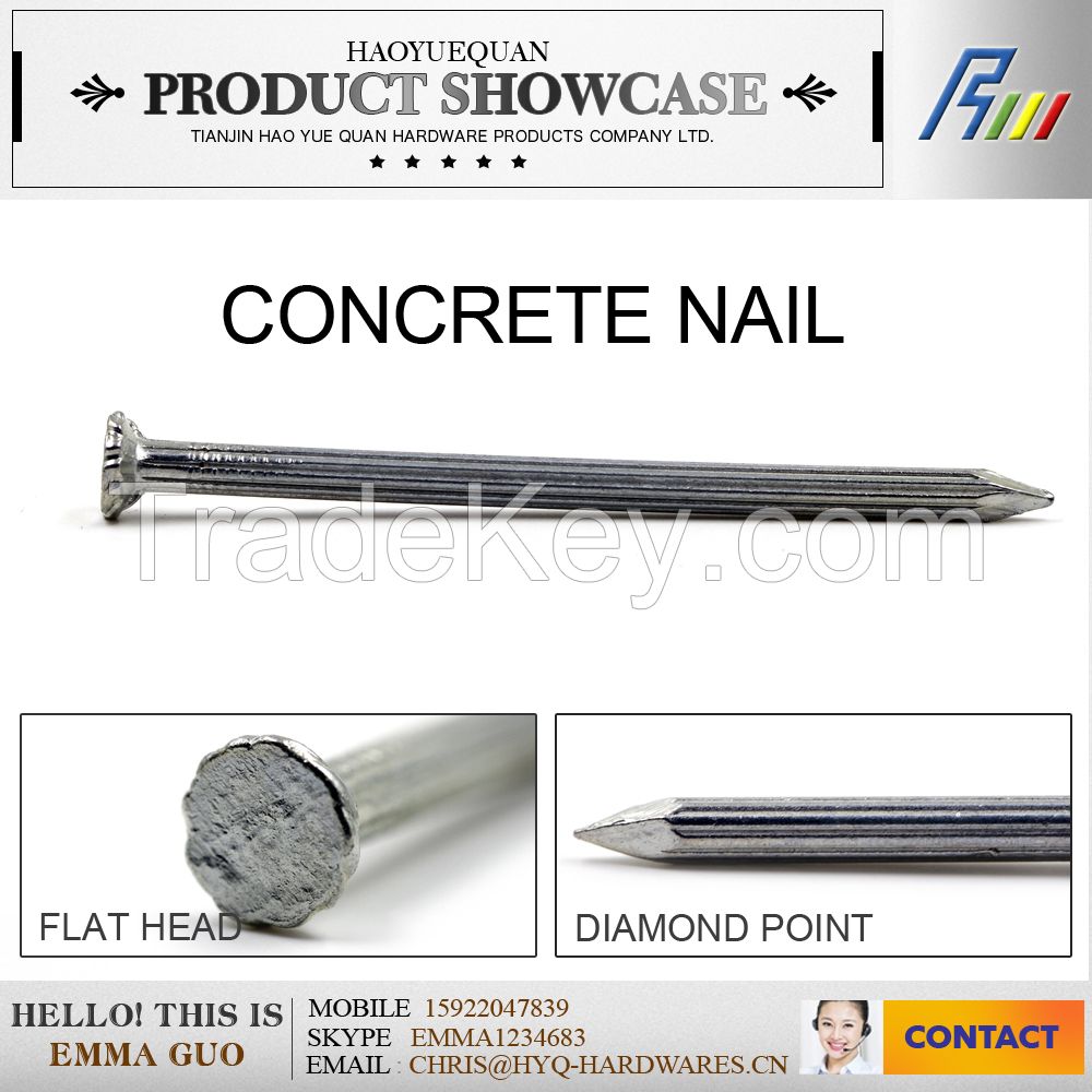 #45 steel concrete nail, cement nail, masonry nail from china factory