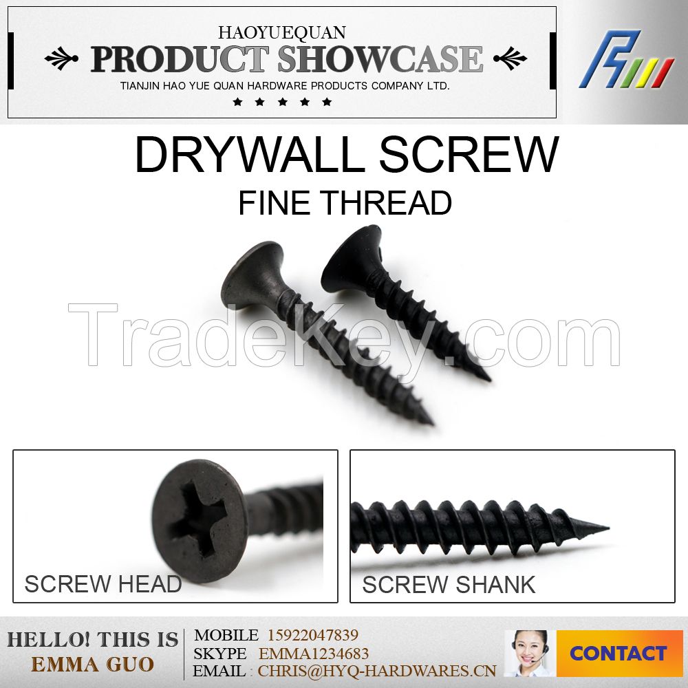 C1022 black/grey bugle philips drywall screw from china manufacturer