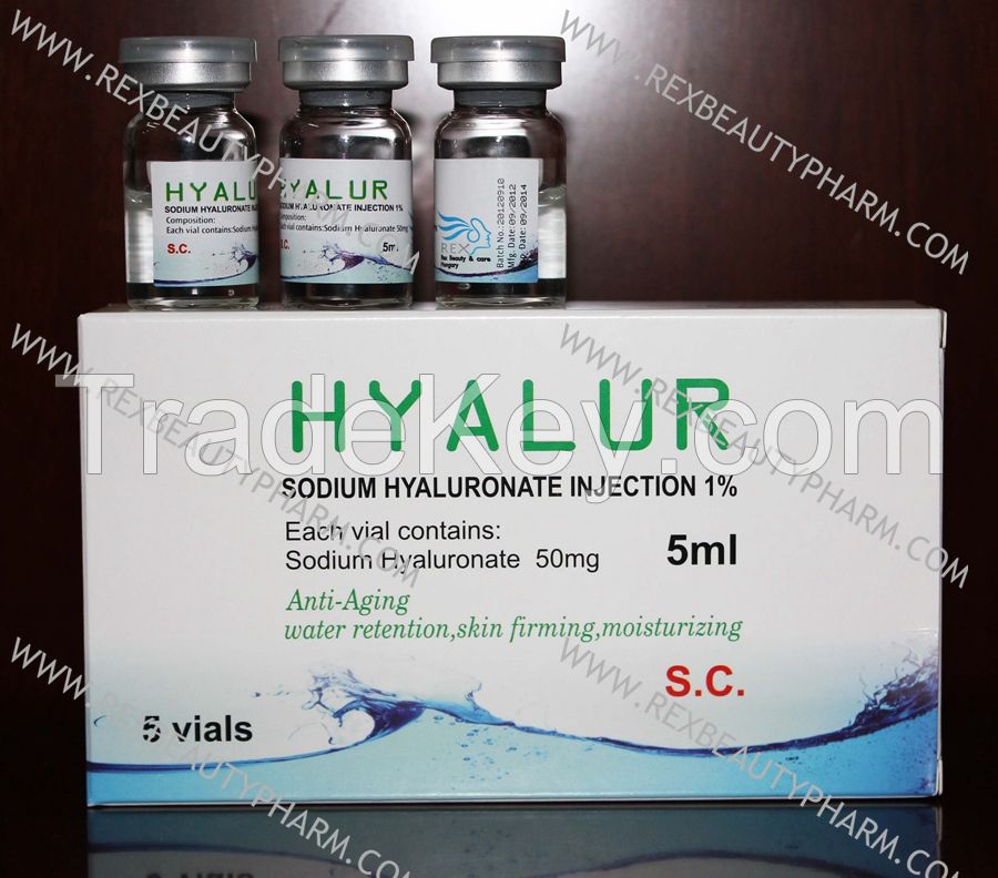 Sodium hyaluronate injection for skin care