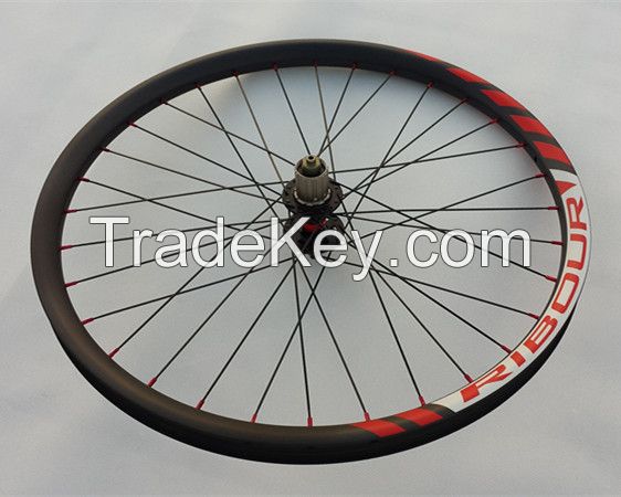 26er 35mm wide MTB carbon wheelset AM enduro Down Hill Clincher Wheels