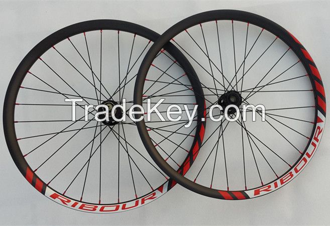 26er 35mm wide MTB carbon wheelset AM enduro Down Hill Clincher Wheels