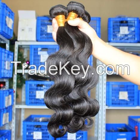 Unprocessed Human Virgin Hair Body Wave 8A Grade Human Hair Weave 