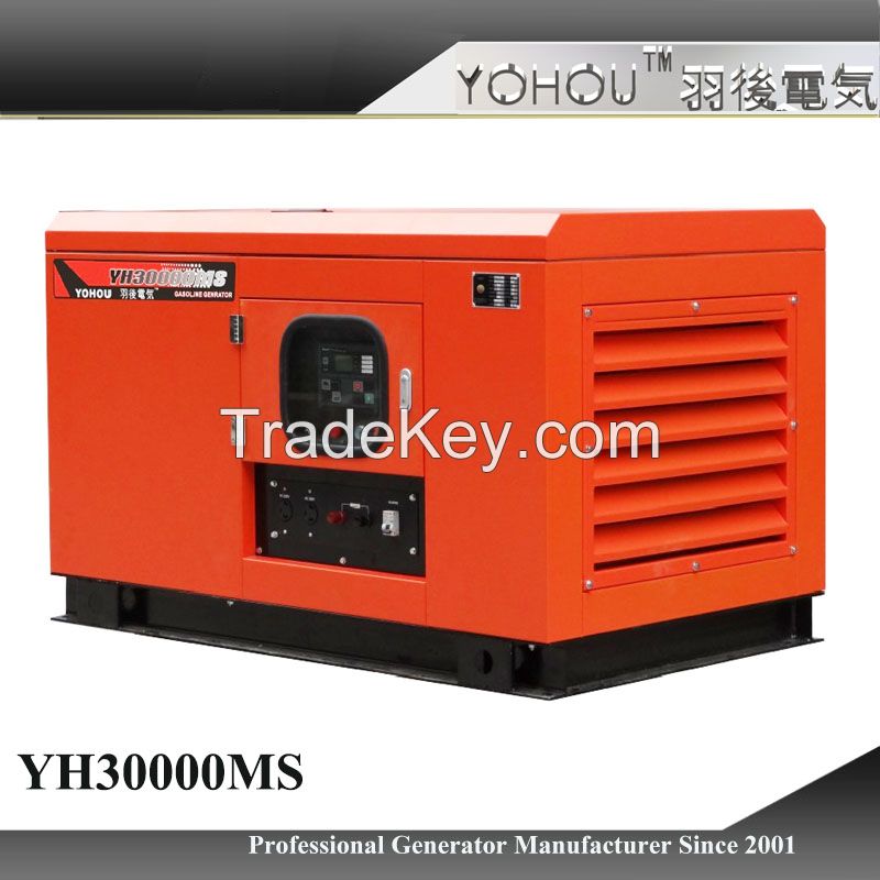 15kw/20kw/25kw/30kw single/3 phase Silent Gasoline Generator