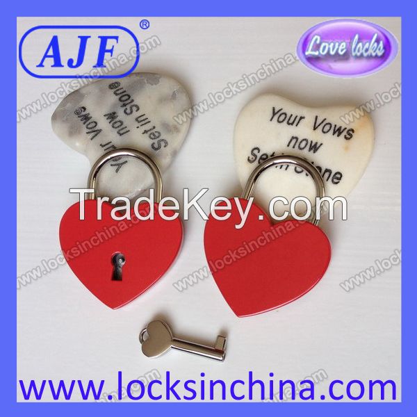 AJF 2015 newly arrived rose red lover heart lock for lovers