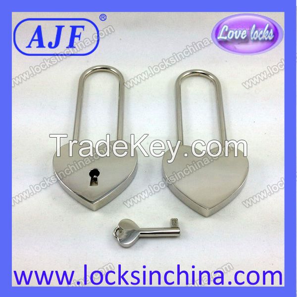 AJF Newest Hot Selling Metal Big Working Heart love padlock