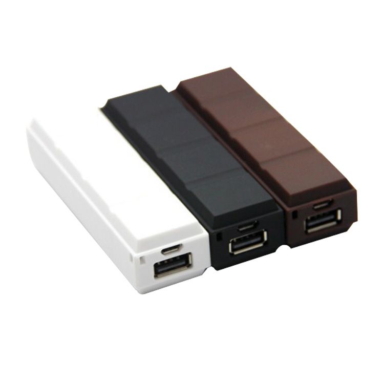 2600mAH Chocolate Shape Portable Charger External Battery Power Bank for Smart Phone