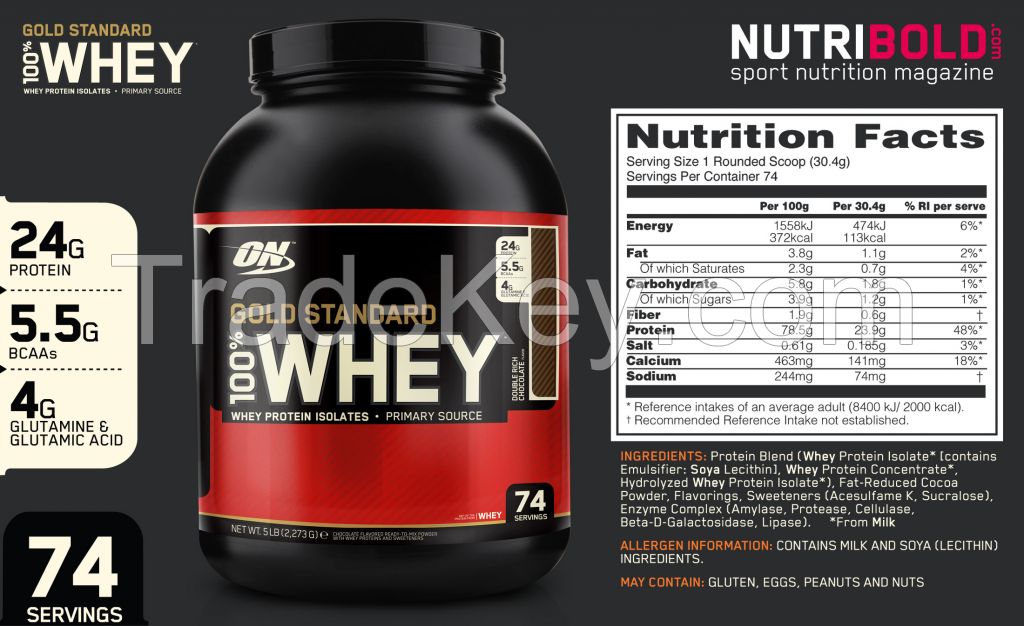 Optimum Nutrition Gold Standard 100% Whey Protein Powder