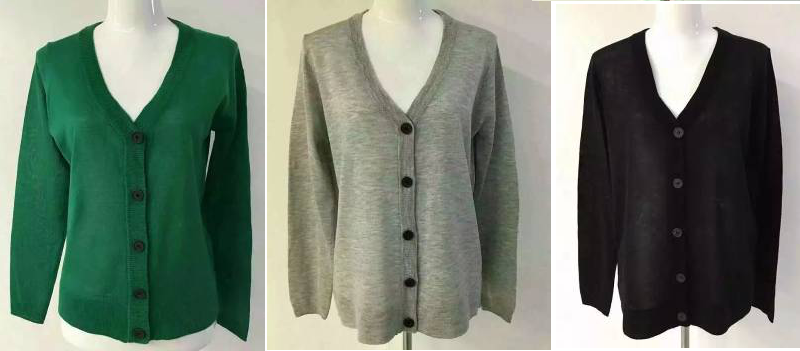 Hering branded stock available, 79,500pcs Ladies basic cardigan sweater TC1-687