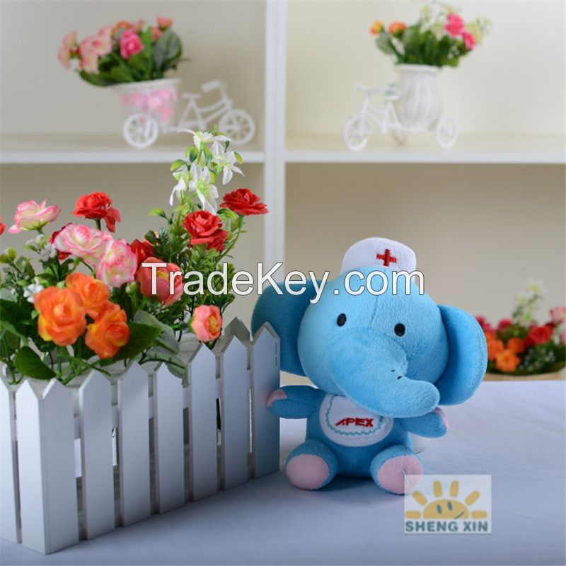 Animal Elephant Soft Fleece Stuffed Children Mini Blue Toys Gifts