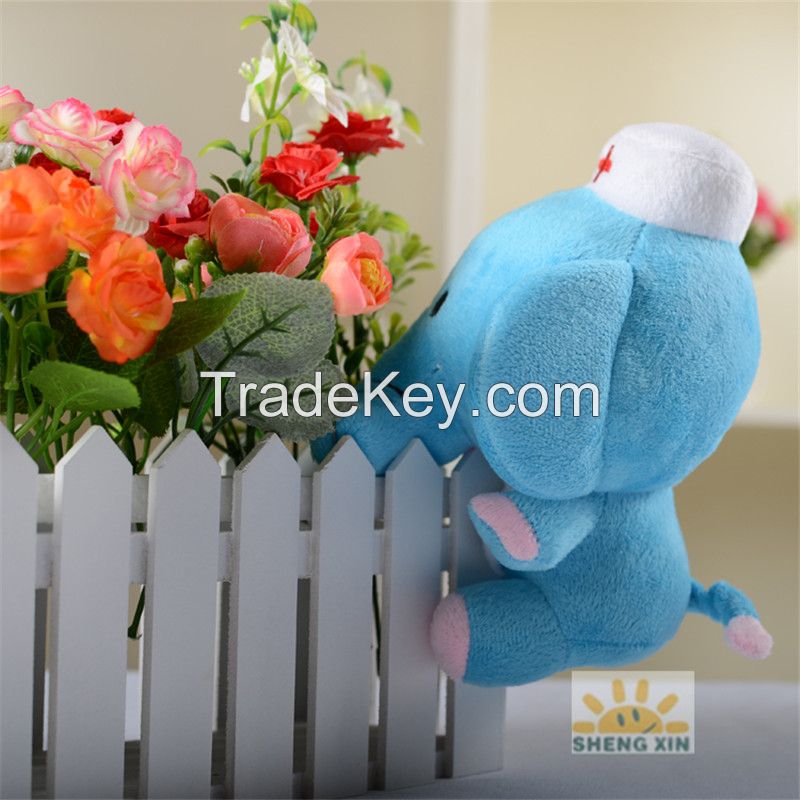 Animal Elephant Soft Fleece Stuffed Children Mini Blue Toys Gifts