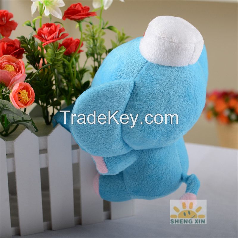 Animal Elephant Soft Fleece Stuffed Children Mini Blue Toys Gifts