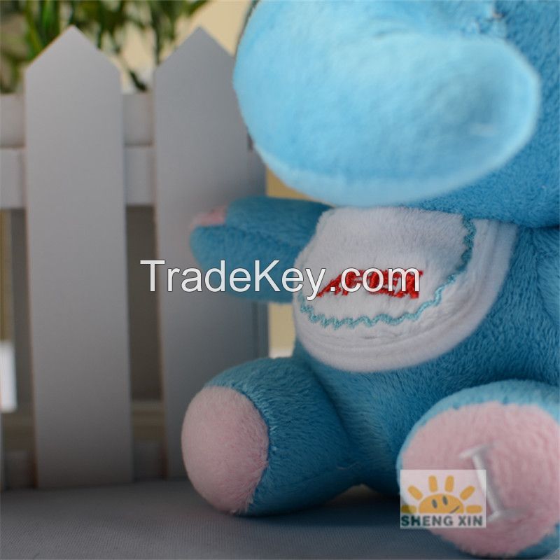 Animal Elephant Soft Fleece Stuffed Children Mini Blue Toys Gifts