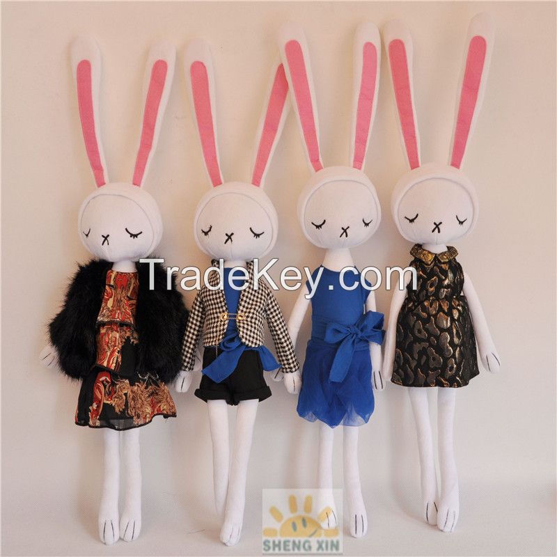 Rabbit Fashion Soft Stuffed animal Toys Baby Gifts