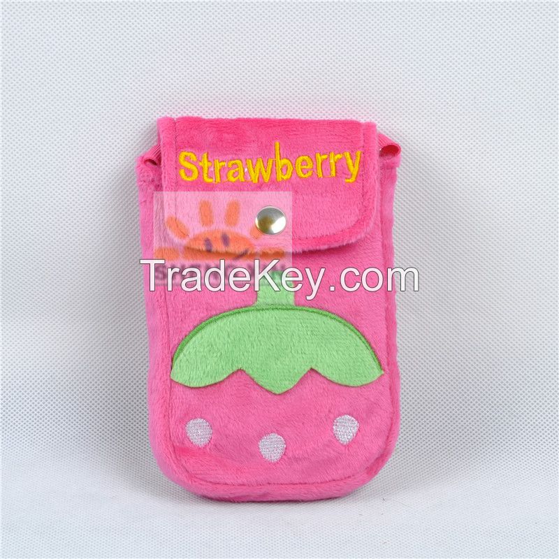 Baby Mobile Phone Bag,Fleece Wallets,Soft Girls Gifts Holder