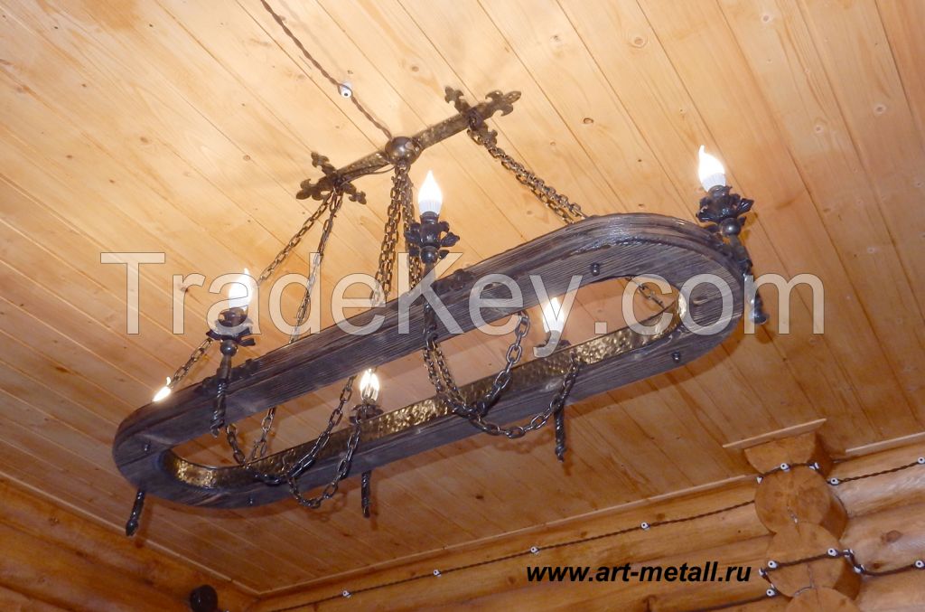 Wrought iron chandelier