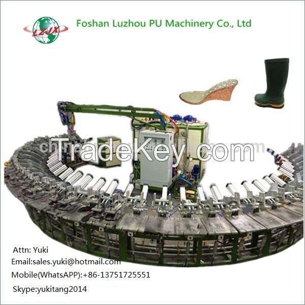 Fully Automatic Rotary Polyurethane PU Shoe Sole Foaming Machines