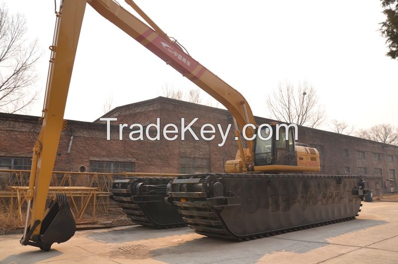 Amphibious excavator