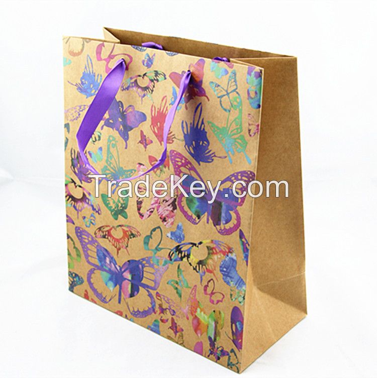 Accept Custom Order and Offset Printing Surface Handling brown paper bags