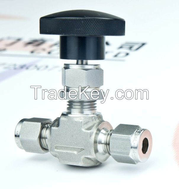 stainless steel NPT tube end needle valve