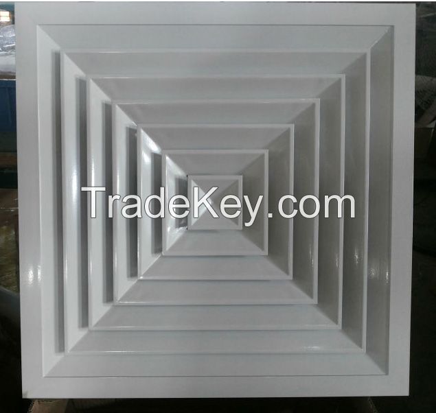 Aluminum square ceiling air diffuser