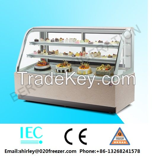 Bakery used commercial display cake refrigerator showcase