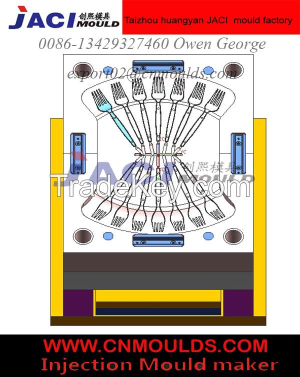 Cutlery Mould-fork mould with 16 cavity, made in JACI MOULD