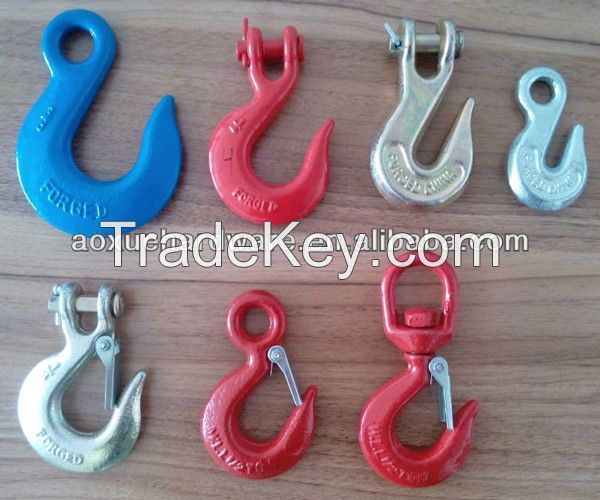 G80 rigging hoist hooks, eye / clevis grab hooks