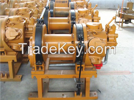 Chinese pneumatic tugger with hand brake and disk brake air winch ,wire rope guider 5 ton pneumatic tugger pneumatic winch