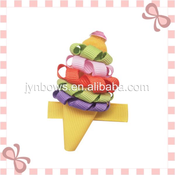 2015 Popular Grosgrain Ribbon sculpture Children Hair Clips